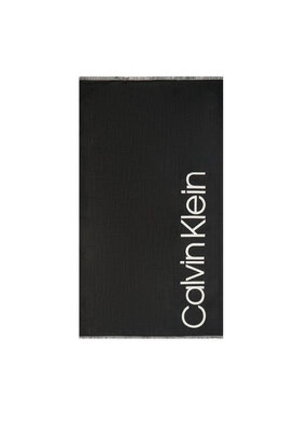 Calvin Klein Szal Vivian K60K611414 Czarny. Kolor: czarny. Materiał: materiał
