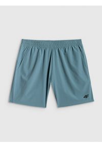 4f - 4F Spodenki treningowe szybkoschnące męskie - turkusowe XXL. Kolor: turkusowy. Materiał: dzianina, materiał, włókno. Sport: fitness #1
