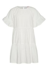 Vero Moda Girl Sukienka 10287423 Biały Regular Fit. Kolor: biały #1