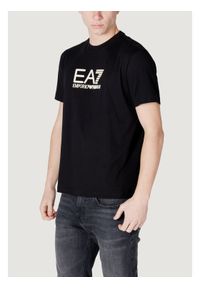 EA7 Emporio Armani T-Shirt 7M000224 AF10375 MC156 Czarny Regular Fit. Kolor: czarny. Materiał: bawełna