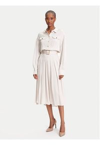 Marciano Guess Sukienka codzienna 5YGK32 7356A Écru Regular Fit. Okazja: na co dzień. Materiał: wiskoza. Typ sukienki: proste. Styl: casual