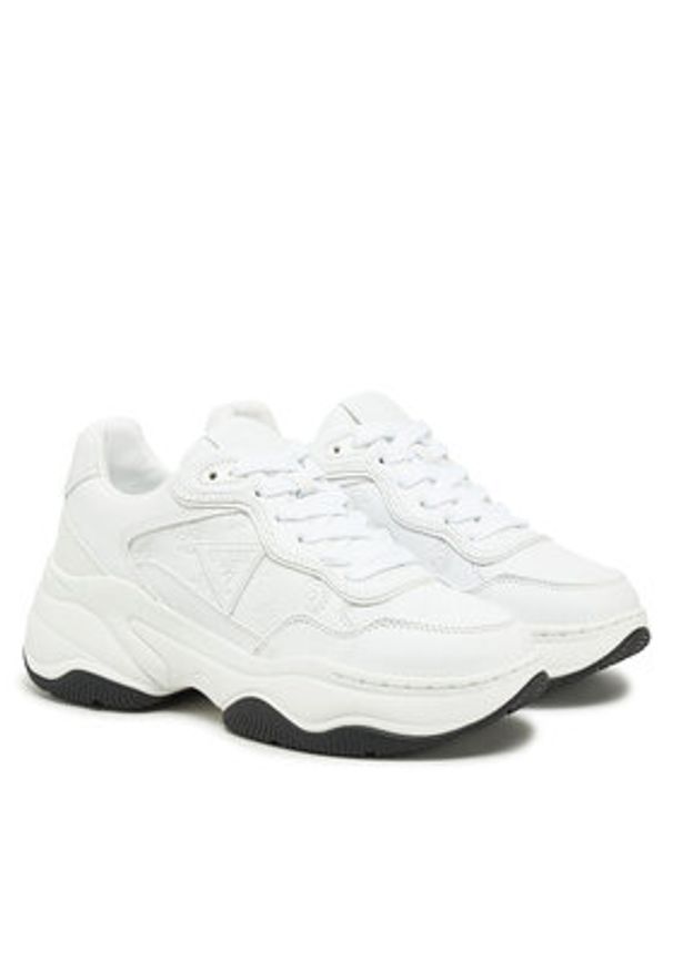 Guess Sneakersy FLPHAP FAL12 Biały. Kolor: biały. Materiał: skóra