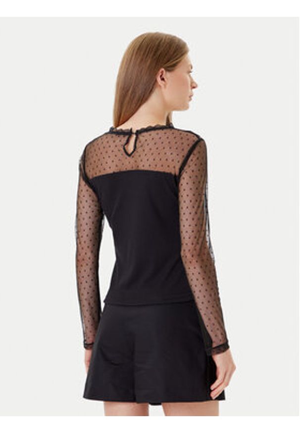 Morgan Bluzka 252-TIPO 979 Czarny Slim Fit. Kolor: czarny. Materiał: syntetyk
