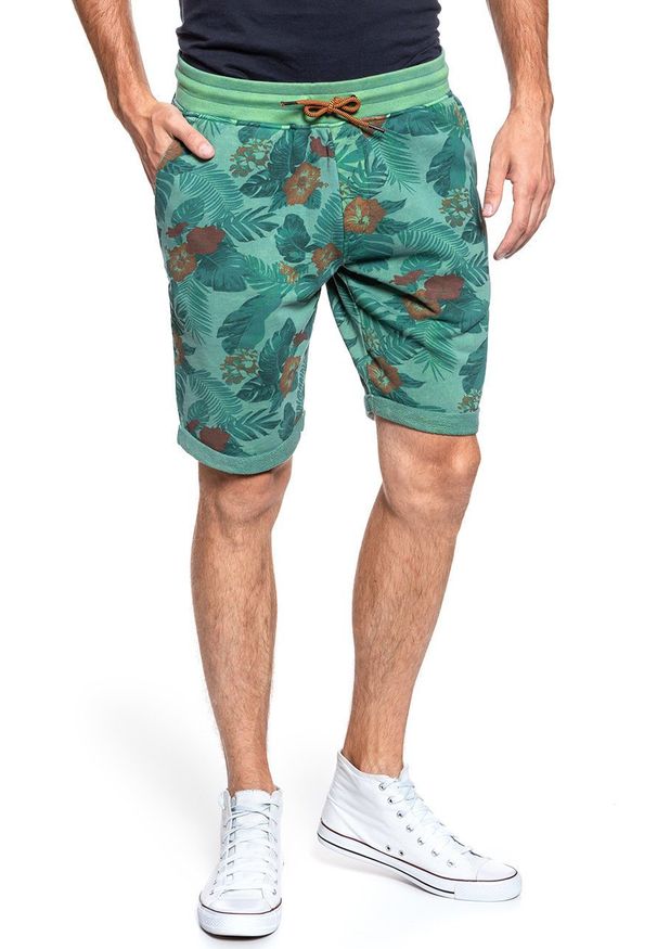 Mustang - SPODENKI MUSTANG Jim Sweat Shorts Summer Floral 1009733 11686. Materiał: dresówka