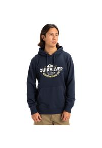 Quiksilver - Bluza z kapturem dla Mężczyzn TYPED OUT Czarny. Typ kołnierza: kaptur. Kolor: niebieski. Materiał: materiał, poliester, bawełna. Długość rękawa: długi rękaw. Długość: długie