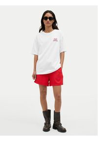 JJXX T-Shirt Nina 12273776 Biały Loose Fit. Kolor: biały. Materiał: bawełna #7