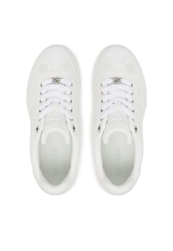 Guess Sneakersy FLPSW3 FAL12 Biały. Kolor: biały. Materiał: skóra