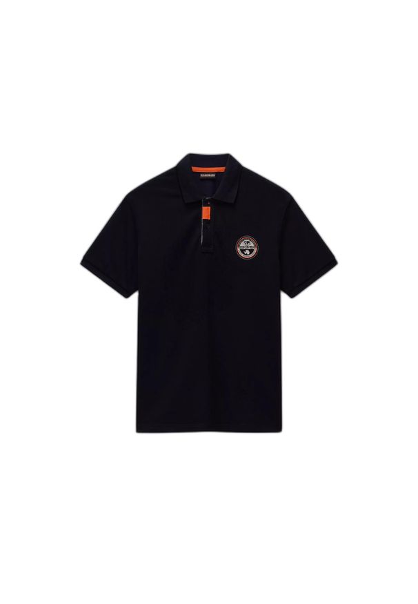 Polo Napapijri E-Clanis SS. Typ kołnierza: polo. Kolor: czarny. Styl: elegancki