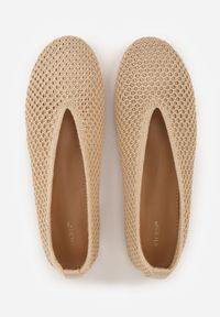 Born2be - Ciemnobeżowe Szydełkowe Balerinki VICES z Plecionki Wolfs. Okazja: na co dzień. Kolor: beżowy. Materiał: jeans, materiał. Szerokość cholewki: normalna. Styl: casual, elegancki #8