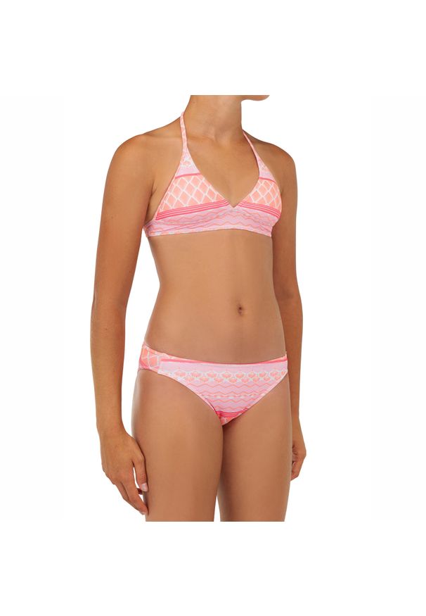 OLAIAN - Kostium Kąpielowy Dwuczęściowy Tami 100 Miki Dla Dzieci. Kolor: różowy, czerwony, wielokolorowy. Materiał: poliester, elastan, materiał