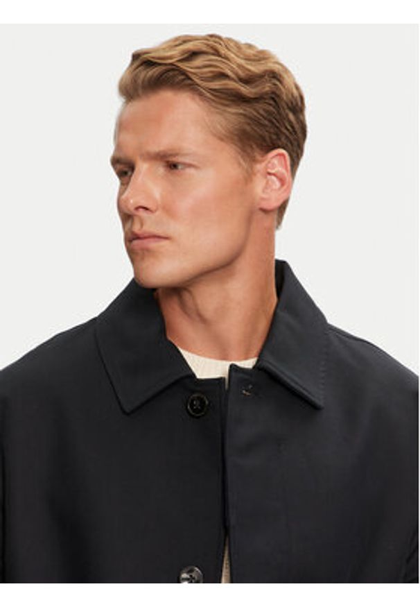 TOMMY HILFIGER - Tommy Hilfiger Trencz MW0MW35672 Granatowy Regular Fit. Kolor: niebieski. Materiał: bawełna