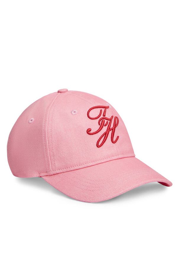 TOMMY HILFIGER - Tommy Hilfiger Czapka z daszkiem Logo Embroidery Baseball Cap AW0AW18338 Różowy. Kolor: różowy. Materiał: bawełna