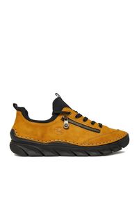 Sneakersy Rieker. Kolor: żółty