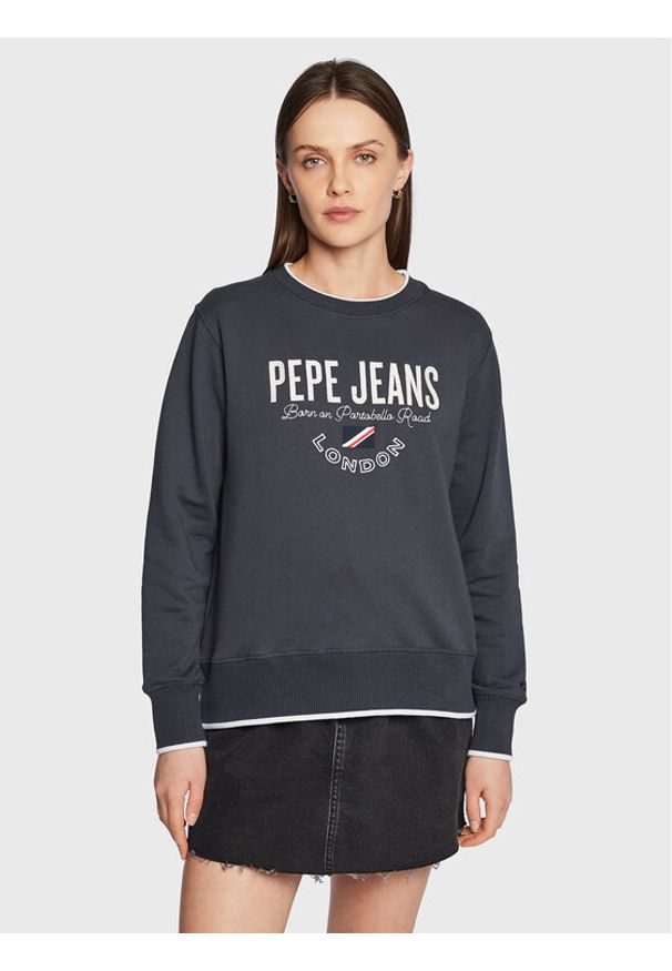 Pepe Jeans Bluza Charline PL581245 Granatowy Regular Fit. Kolor: niebieski. Materiał: bawełna