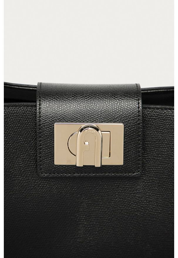 Furla - Torebka skórzana 1927. Kolor: czarny. Materiał: skórzane