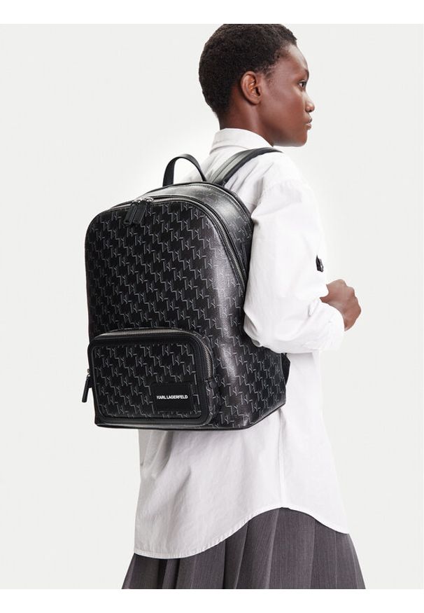 Karl Lagerfeld - KARL LAGERFELD Plecak A1W30188 Czarny. Kolor: czarny. Materiał: skóra