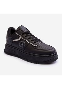 Big-Star - Damskie Buty Sportowe Sneakersy Big Star MM274232 Czarne. Zapięcie: sznurówki. Kolor: czarny. Materiał: guma, materiał, skóra. Szerokość cholewki: normalna #5