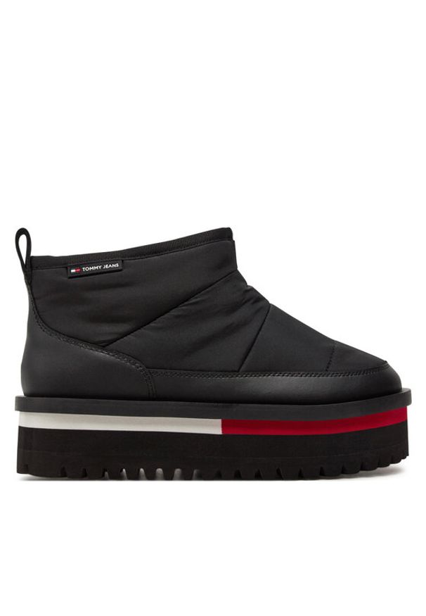 Tommy Jeans Śniegowce Tjw Nylon Flatform Boot Wl EN0EN02689 Czarny. Kolor: czarny. Materiał: materiał