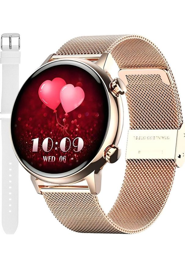 Smartwatch Enter SAT.110.1410.532-SET Różowe złoto. Rodzaj zegarka: smartwatch. Kolor: różowy, wielokolorowy, złoty