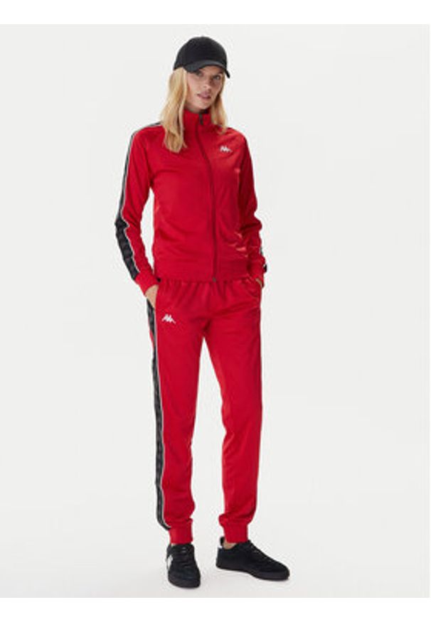 Kappa Spodnie dresowe cz303R5K0 Czerwony Slim Fit. Kolor: czerwony. Materiał: syntetyk