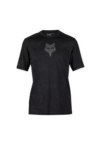 FOX - Koszulka rowerowa męska Fox Ranger Tru Dri SS Jersey. Kolor: czarny. Materiał: jersey. Sport: kolarstwo