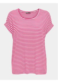 only - ONLY T-Shirt Moster 15206243 Różowy Regular Fit. Kolor: różowy. Materiał: wiskoza