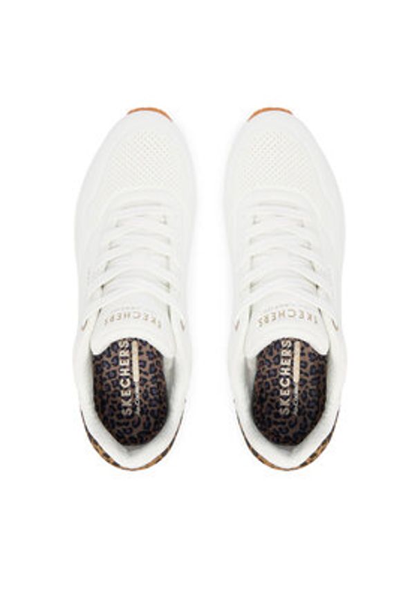 skechers - Skechers Sneakersy Uno 177093/WHLD Biały. Kolor: biały. Materiał: skóra