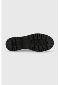 Tommy Jeans półbuty skórzane Foxing Leather Shoe damskie kolor czarny na platformie. Zapięcie: sznurówki. Kolor: czarny. Materiał: skóra. Obcas: na platformie