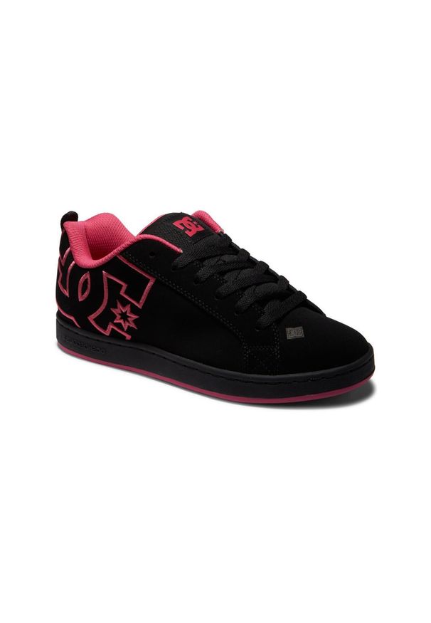 DC Shoes - Buty skórzane damskie COURT GRAFFIK. Kolor: różowy, czerwony, wielokolorowy. Materiał: poliester, skóra, syntetyk, materiał. Szerokość cholewki: normalna