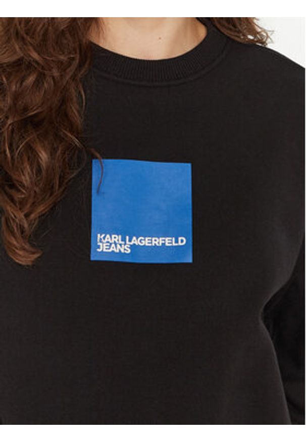 Karl Lagerfeld Jeans Bluza A1W20006 Czarny Regular Fit. Kolor: czarny. Materiał: bawełna