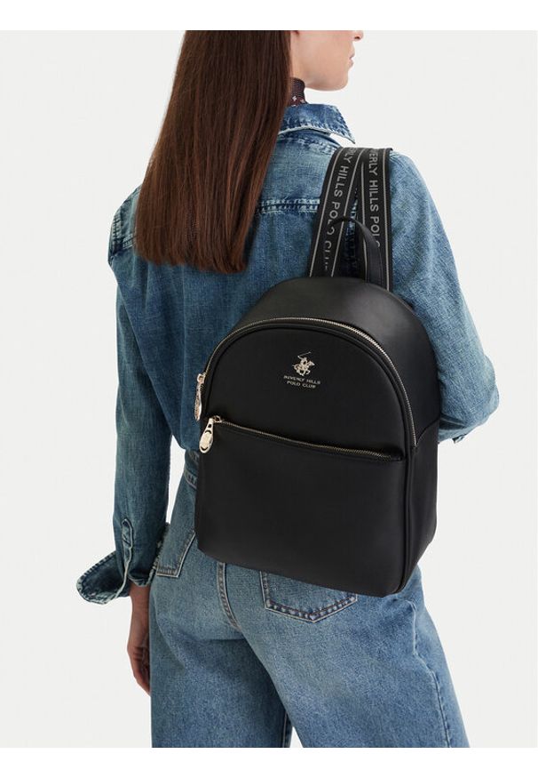 Beverly Hills Polo Club Plecak CEO-BHPC-L-004-09 Czarny. Kolor: czarny. Materiał: materiał