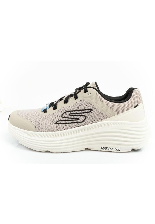 skechers - Buty sportowe męskie Skechers Max Cushioning Endeavour. Kolor: czarny, biały, wielokolorowy, beżowy. Materiał: materiał. Szerokość cholewki: normalna