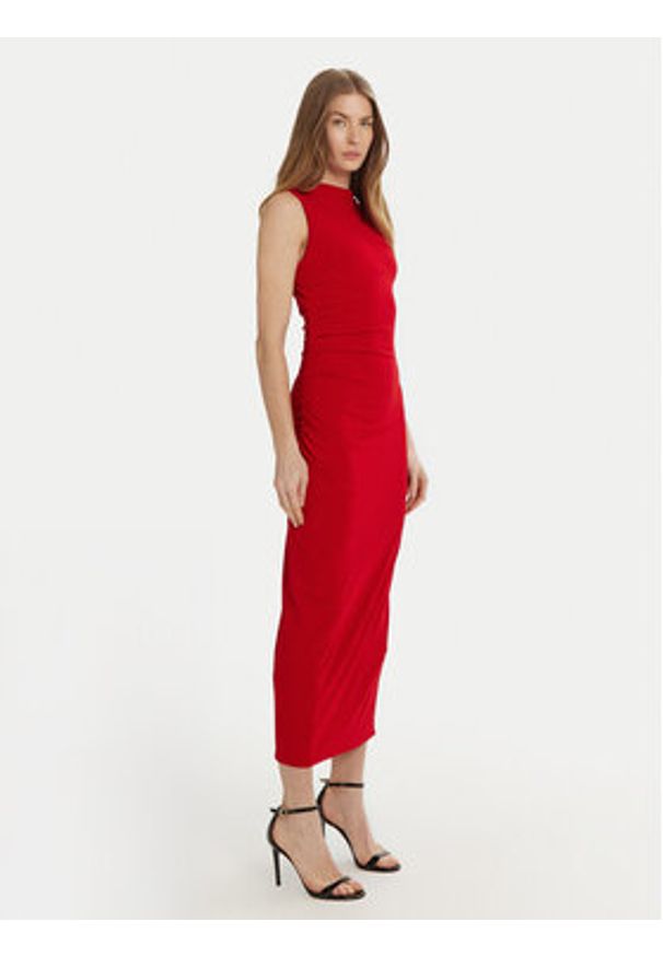 Marella Sukienka codzienna Nef 2513621061 Czerwony Slim Fit. Okazja: na co dzień. Kolor: czerwony. Materiał: wiskoza. Typ sukienki: proste. Styl: casual