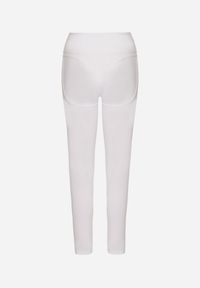 Born2be - Białe Legginsy z Modelującymi Przeszyciami Selettia. Okazja: na co dzień, na spacer. Kolor: biały. Styl: klasyczny, casual #5