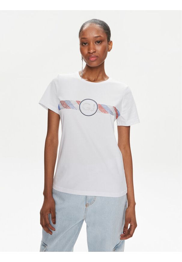 Gaudi T-Shirt 411BD64023 Biały Regular Fit. Kolor: biały. Materiał: bawełna