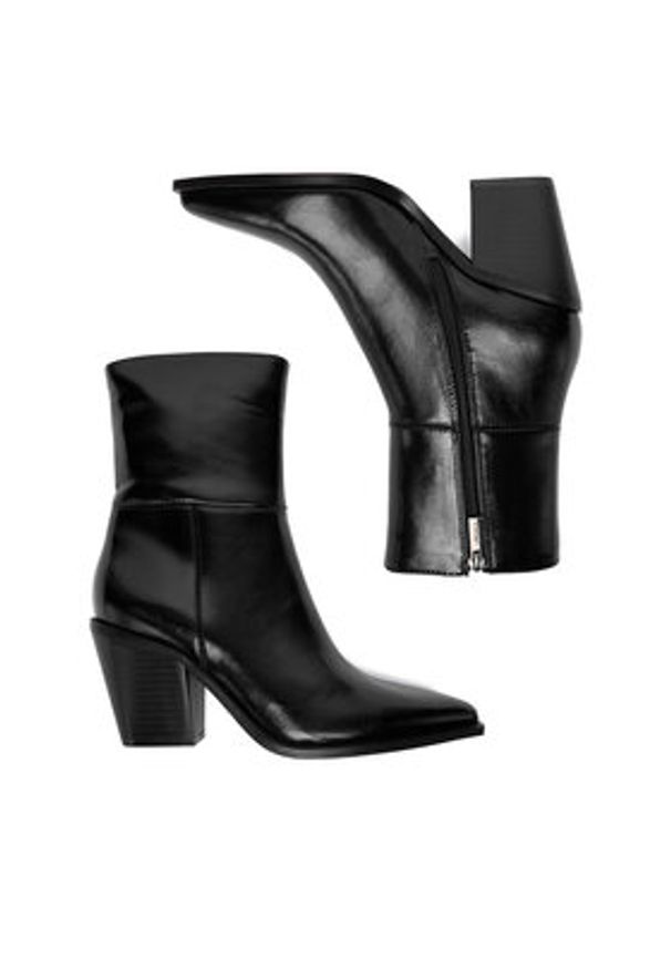 Jenny - JENNY Botki CEO-LS6336-01 Czarny. Kolor: czarny. Materiał: syntetyk, materiał