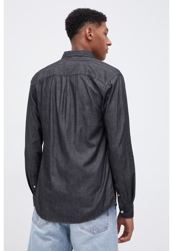 Only & Sons - Koszula jeansowa. Typ kołnierza: button down. Kolor: szary. Materiał: jeans. Wzór: gładki