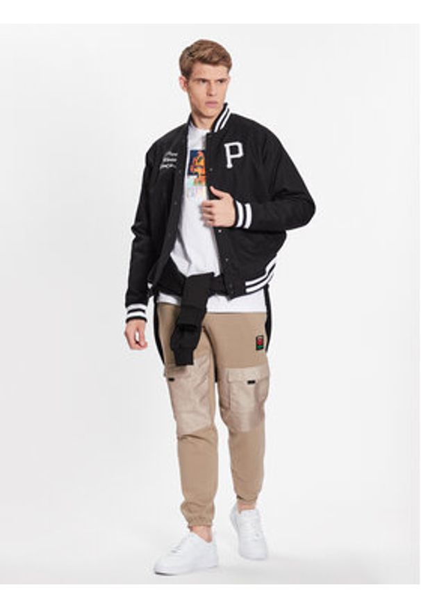Primitive Kurtka bomber Union Varsity PA123104 Czarny Regular Fit. Kolor: czarny. Materiał: bawełna