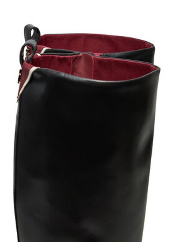 TOMMY HILFIGER - Tommy Hilfiger Kozaki Premium Leather Long Boot FW0FW08180 Czarny. Kolor: czarny. Materiał: skóra
