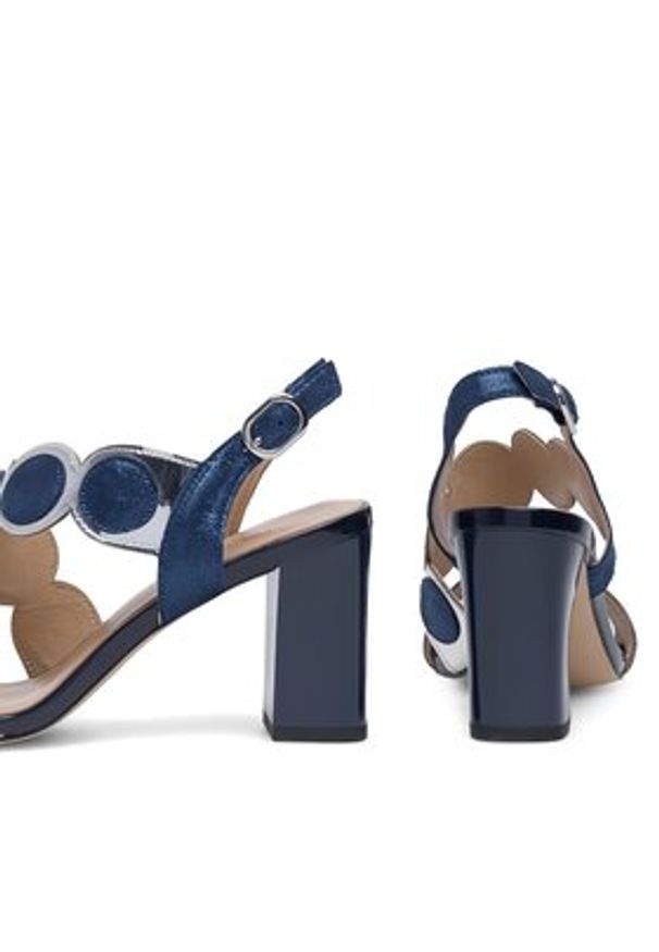 Lasocki Sandały WYL3119-2Z Granatowy. Kolor: niebieski. Materiał: zamsz, skóra