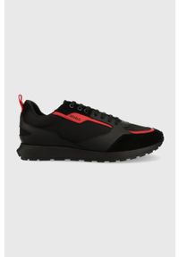 Hugo - HUGO sneakersy Icelin kolor czarny. Nosek buta: okrągły. Zapięcie: sznurówki. Kolor: czarny. Materiał: guma