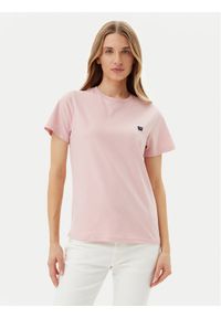 Wrangler T-Shirt 112362576 Różowy Regular Fit. Kolor: różowy. Materiał: bawełna