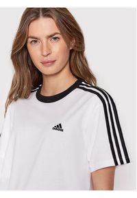 Adidas - adidas T-Shirt Essentials H10201 Biały Relaxed Fit. Kolor: biały. Materiał: bawełna