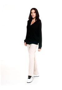 LEONE 1947 APPAREL - Damska bluza z kapturem Leone zapinana na guziki Winter Chic Boxing. Typ kołnierza: kaptur. Kolor: czarny. Materiał: tkanina