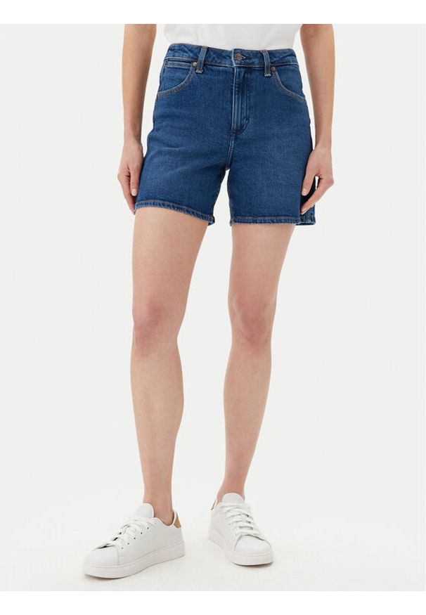 Wrangler Szorty jeansowe Cowboy 112366267 Niebieski Relaxed Fit. Kolor: niebieski. Materiał: bawełna