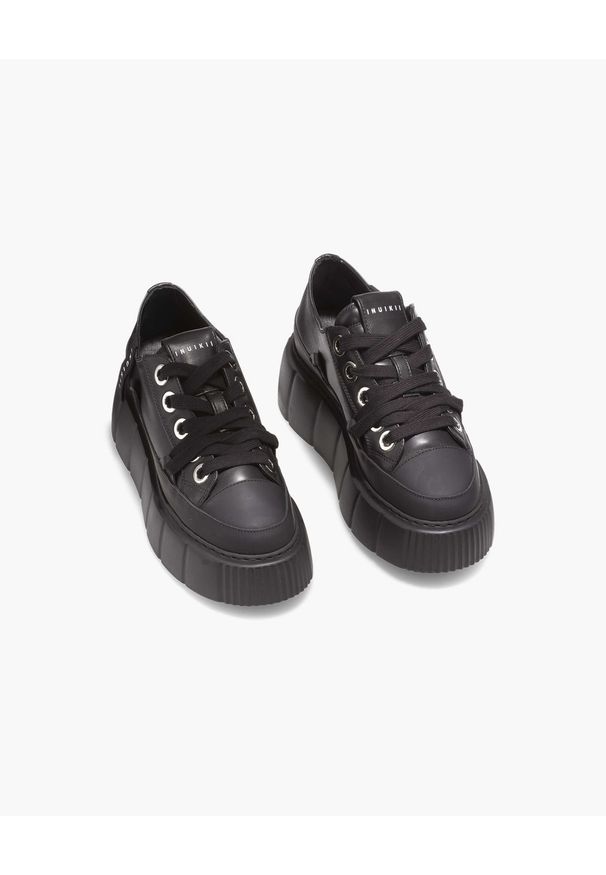 Inuikii LEATHER MATILDA LOW Sneakersy damskie. Okazja: na co dzień. Kolor: czarny. Materiał: guma, jeans, skóra. Szerokość cholewki: normalna. Sezon: lato