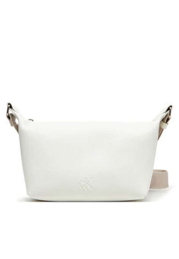 Calvin Klein Jeans Torebka Ultralight Shoulder Bag LV04K3131G Biały. Kolor: biały. Materiał: skórzane