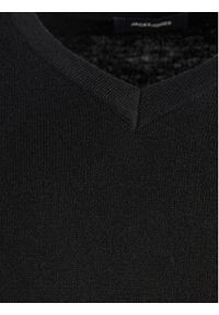 Jack & Jones - Jack&Jones Sweter Emil 12208365 Czarny Regular Fit. Kolor: czarny. Materiał: bawełna