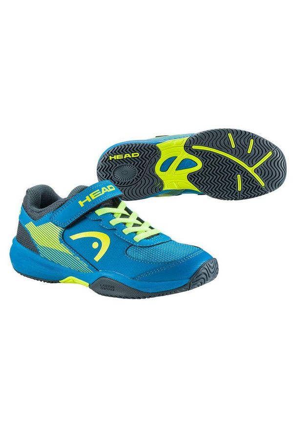 Buty do tenisa dla dzieci Head Sprint Velcro 3.0 Kids. Kolor: żółty, niebieski, wielokolorowy. Sport: tenis, bieganie