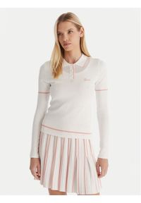 Guess Polo V5GP00Z3D60 Biały Slim Fit. Typ kołnierza: polo. Kolor: biały. Materiał: wiskoza #1